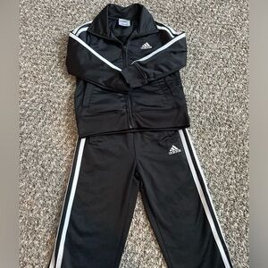 Adidas Kids Black and White Jogger Set